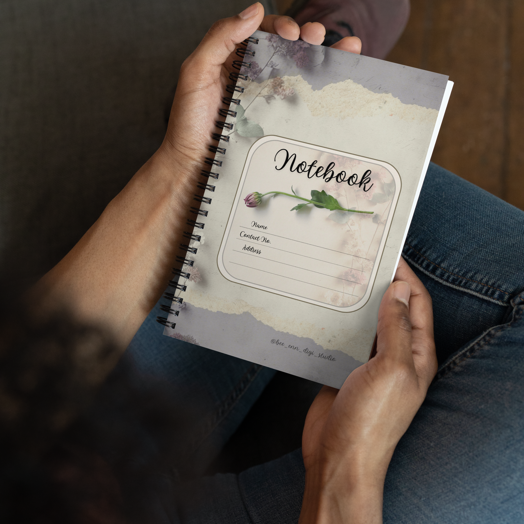 Vintage Flower Spiral notebook