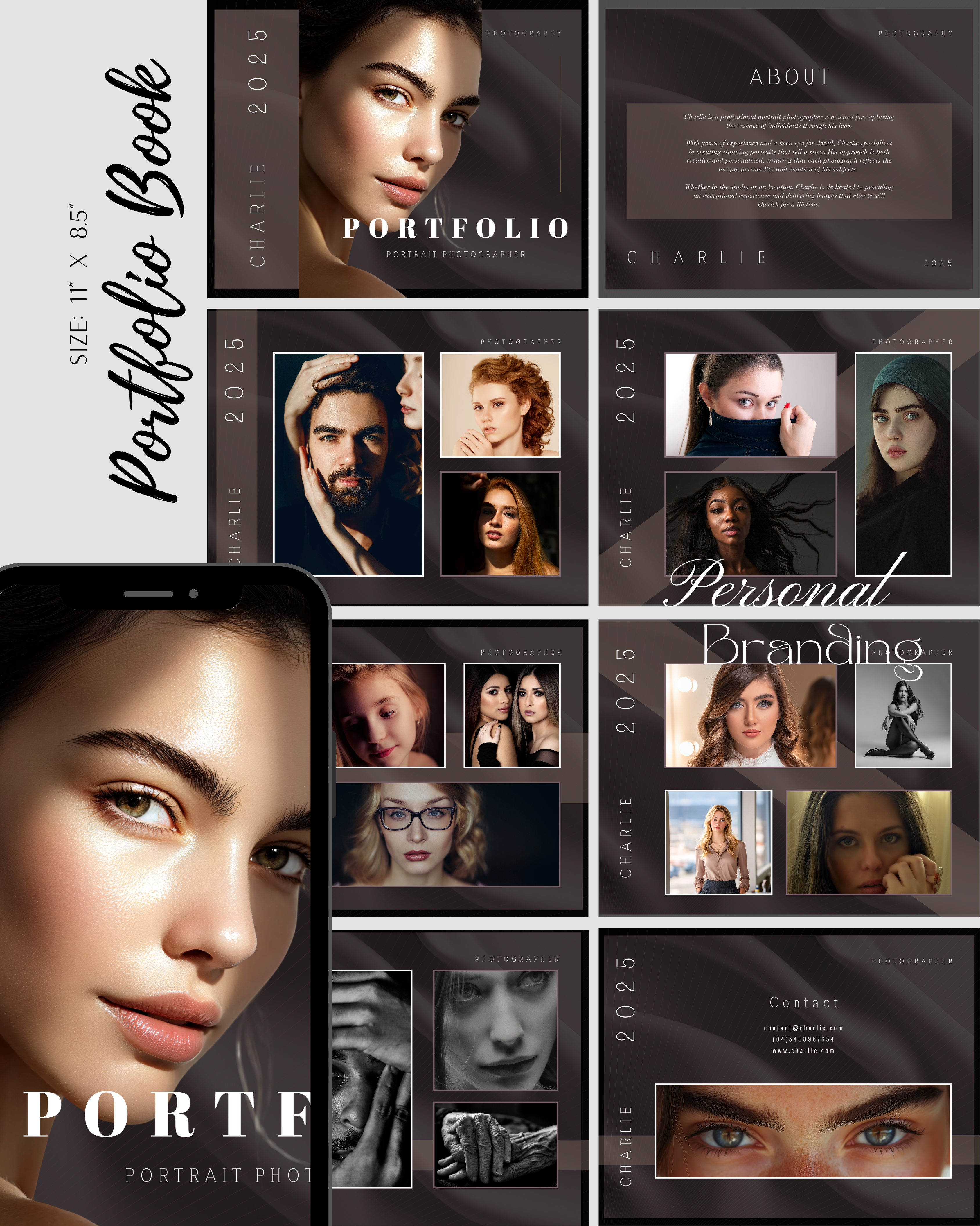 DIY Photography Portfolio Book Template 2