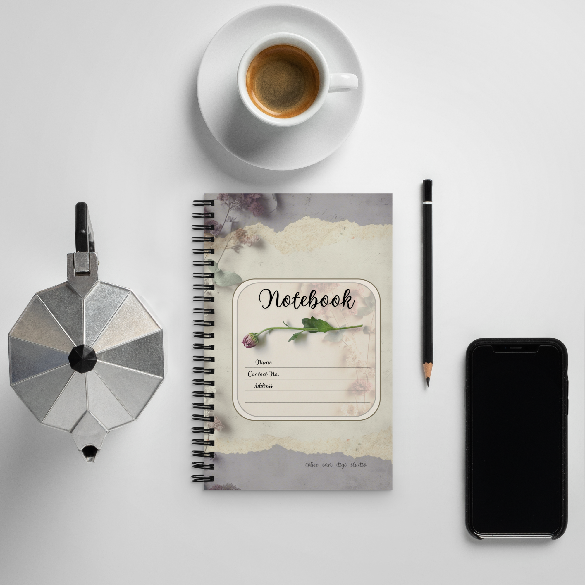 Vintage Flower Spiral notebook