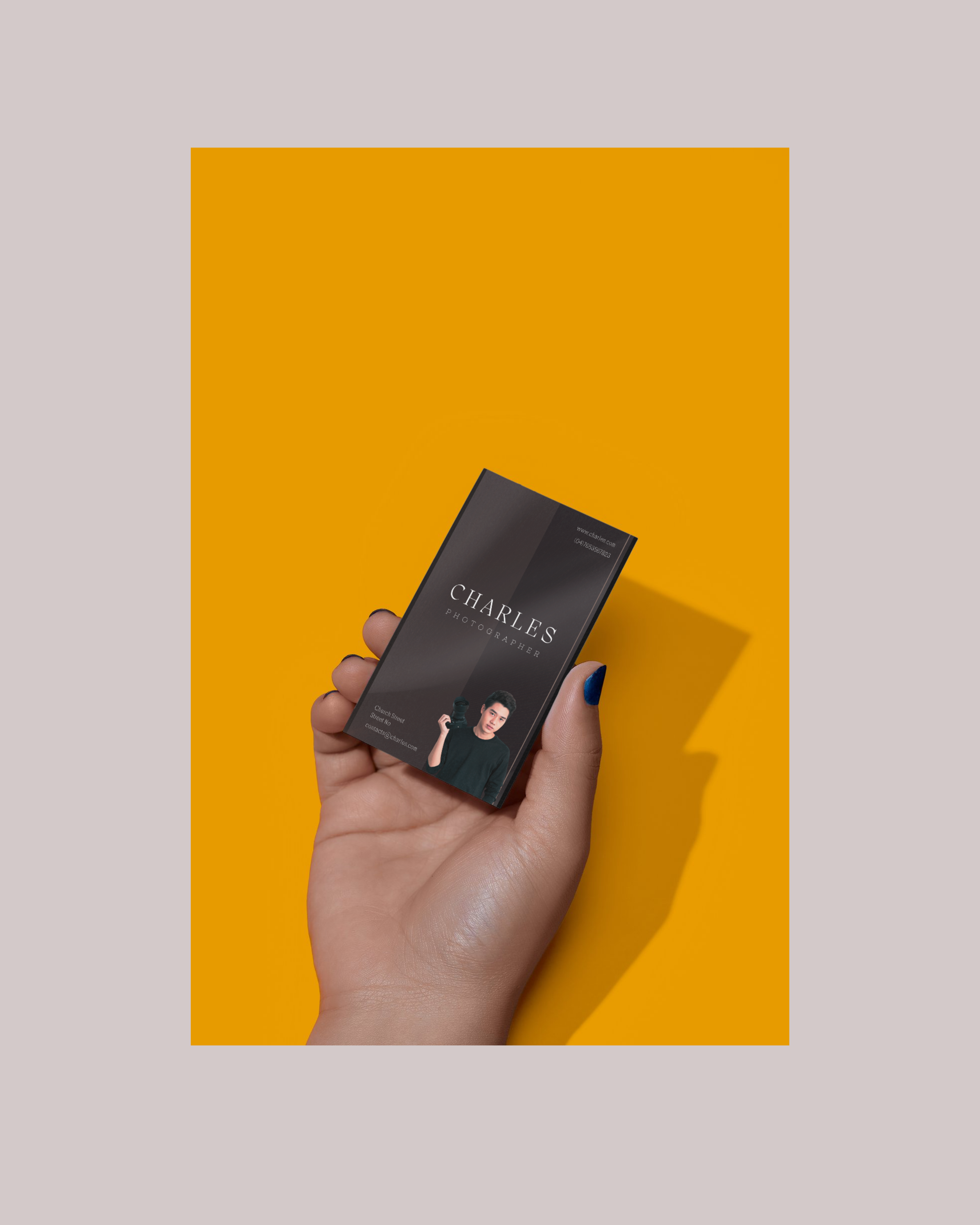 DIY Business Card Template 2 | Portfolio | Photographers | Models | Artists | Canva (Digital Download)