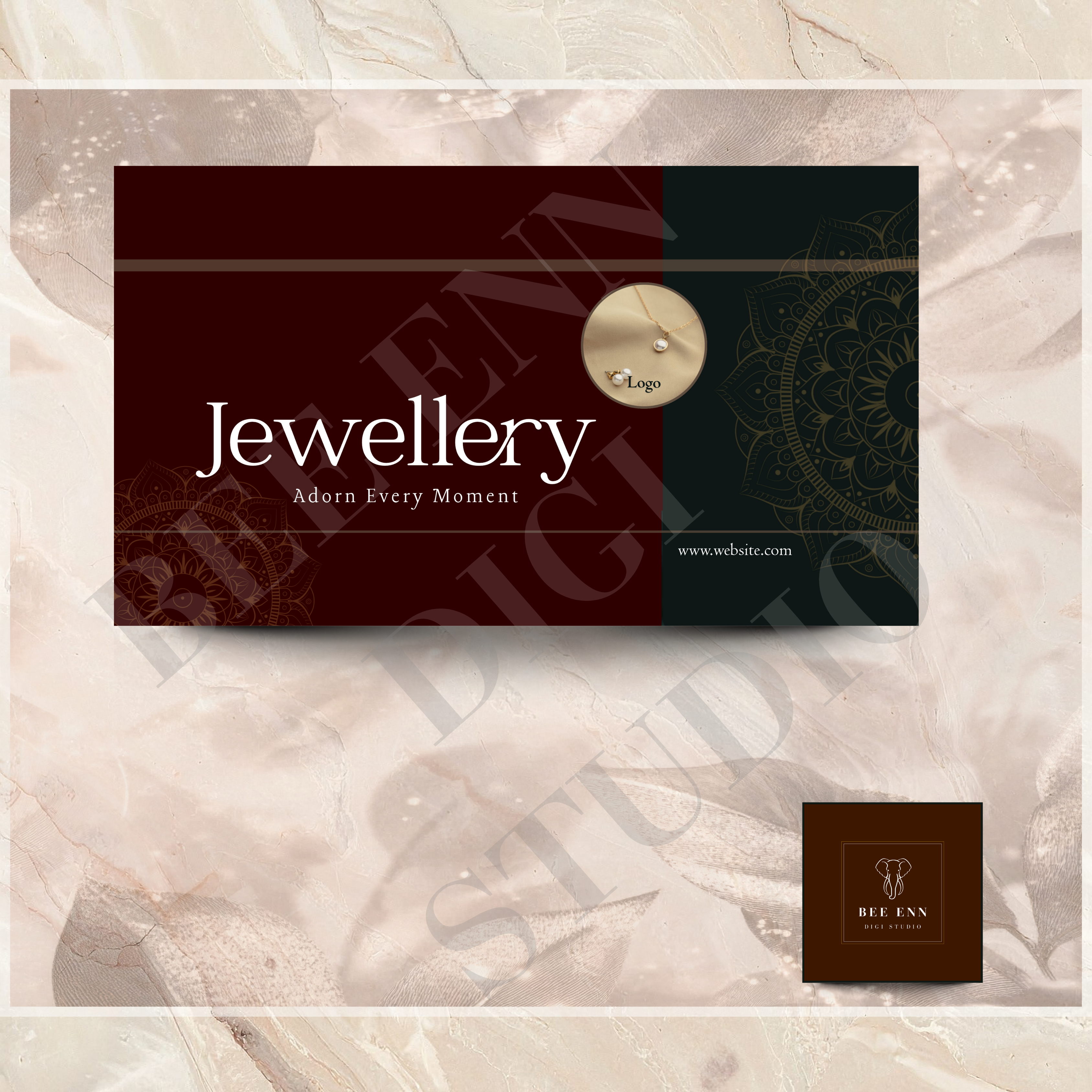 DIY Luxury  Business Card Template | Dark colour