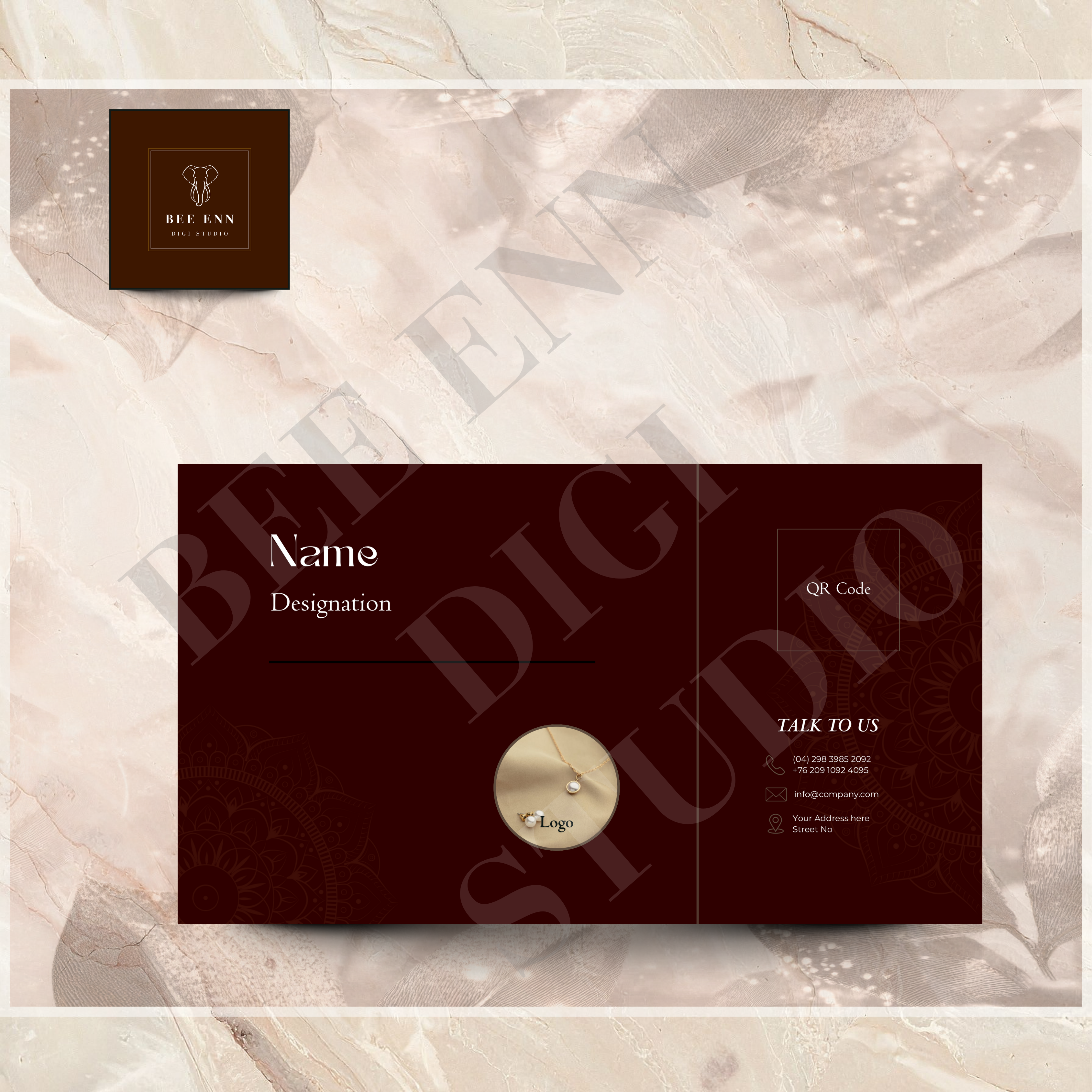 DIY Luxury  Business Card Template | Dark colour