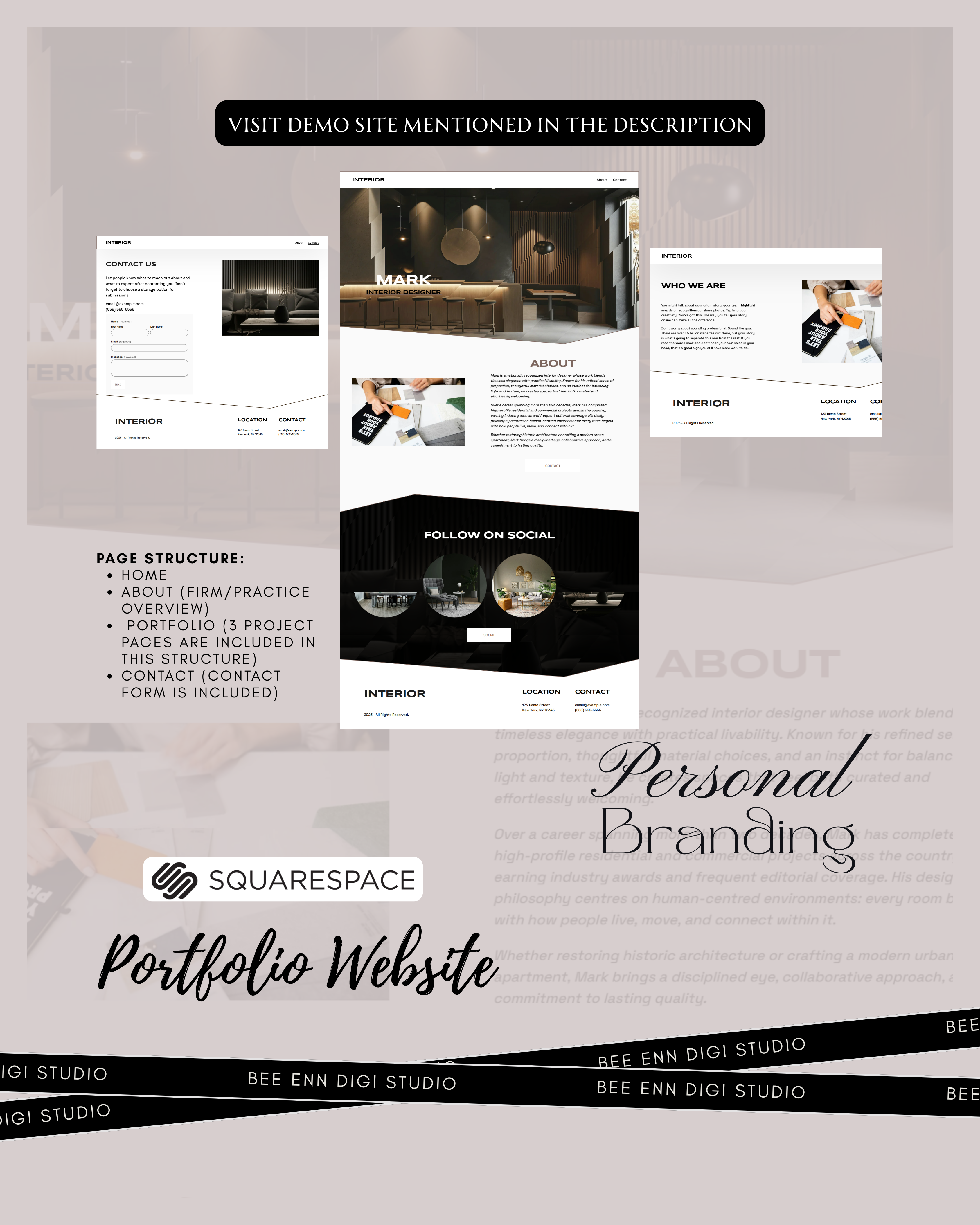 DIY Portfolio Website Template 3 | Squarespace