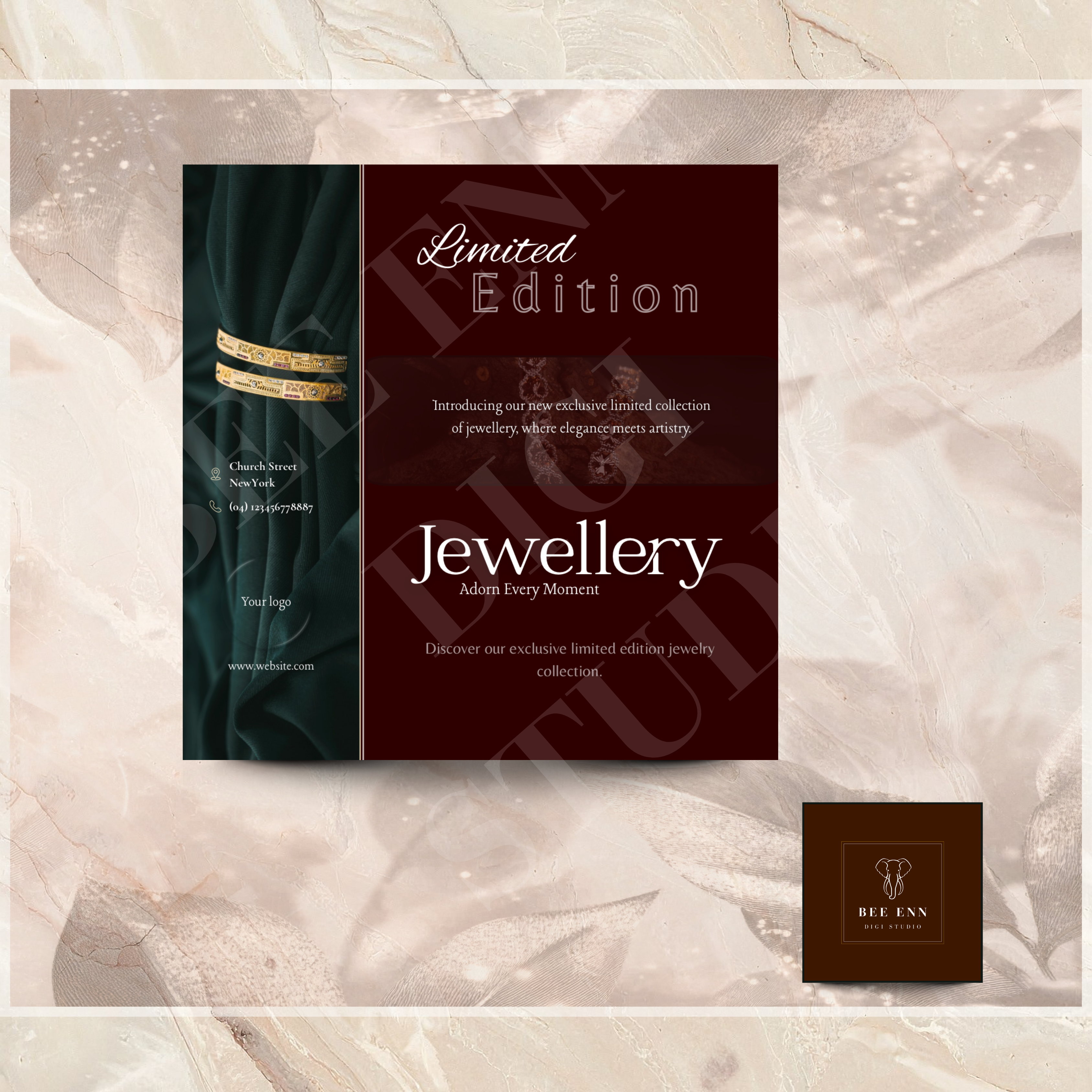 DIY Luxury Branding Poster Template | Dark colour