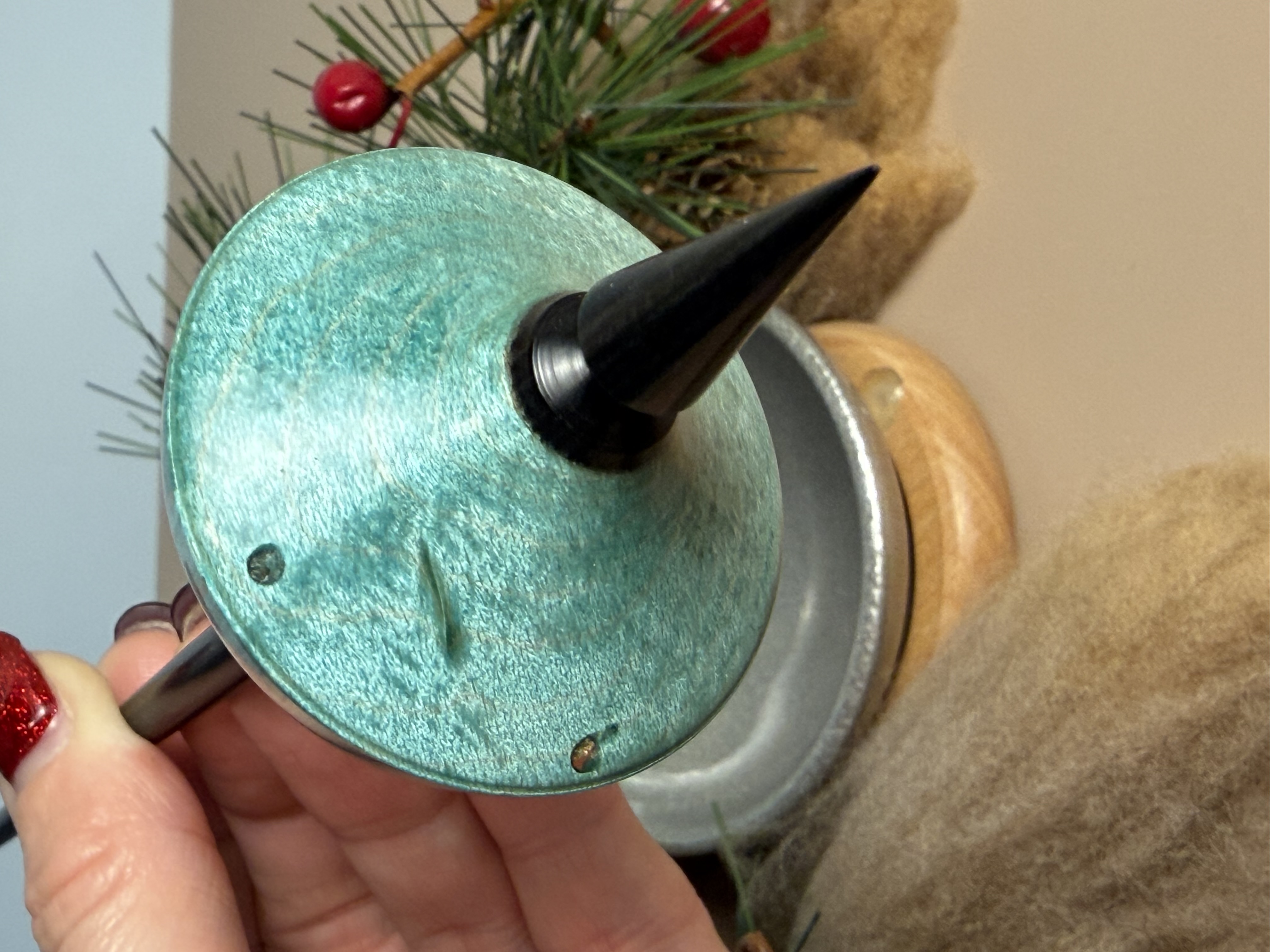 Support Spindle - "Stiletto" - Turquoise