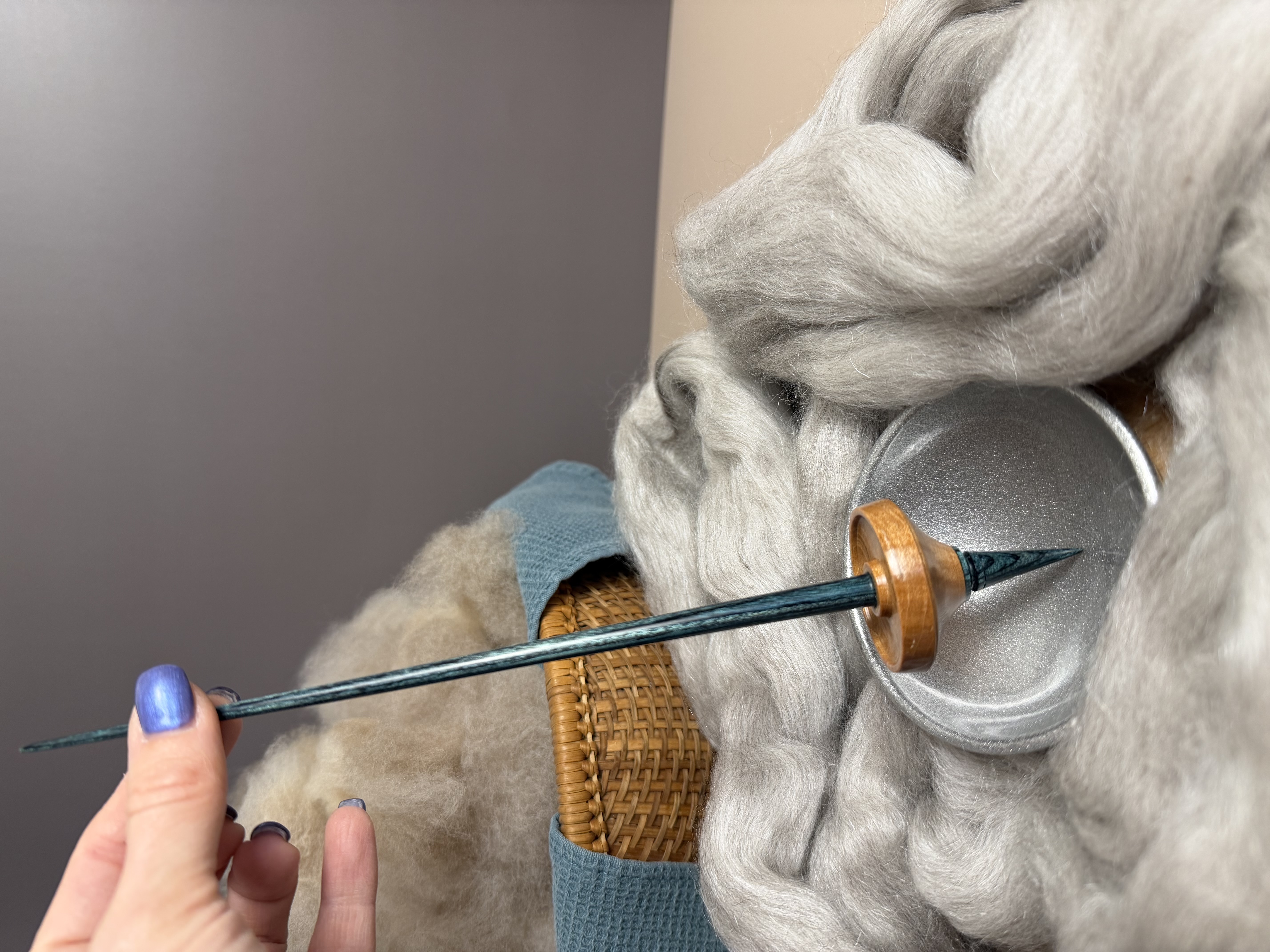 Support Spindle - "Stiletto" - Curly Maple