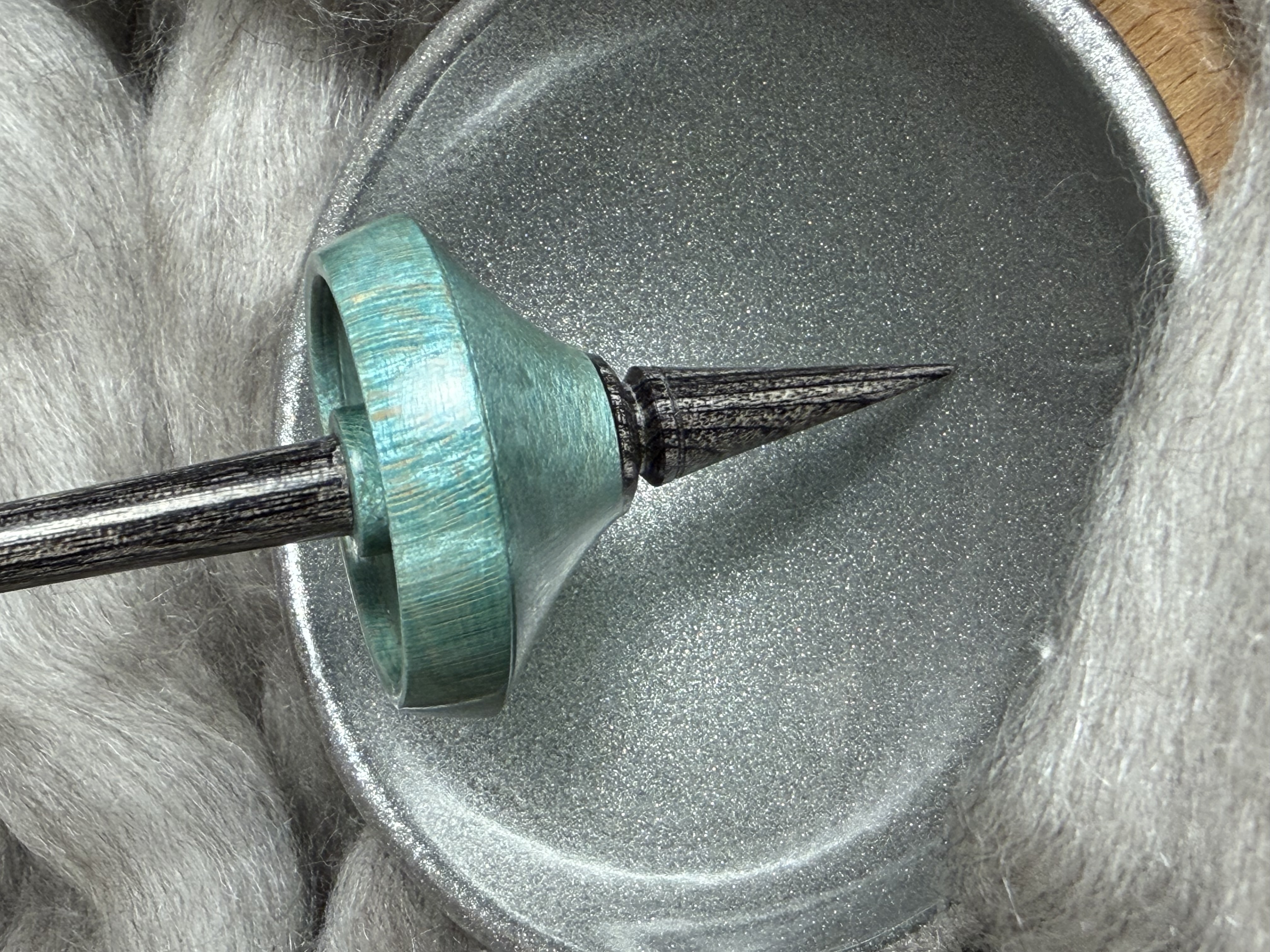 Support Spindle - "Stiletto" - Turquoise Maple