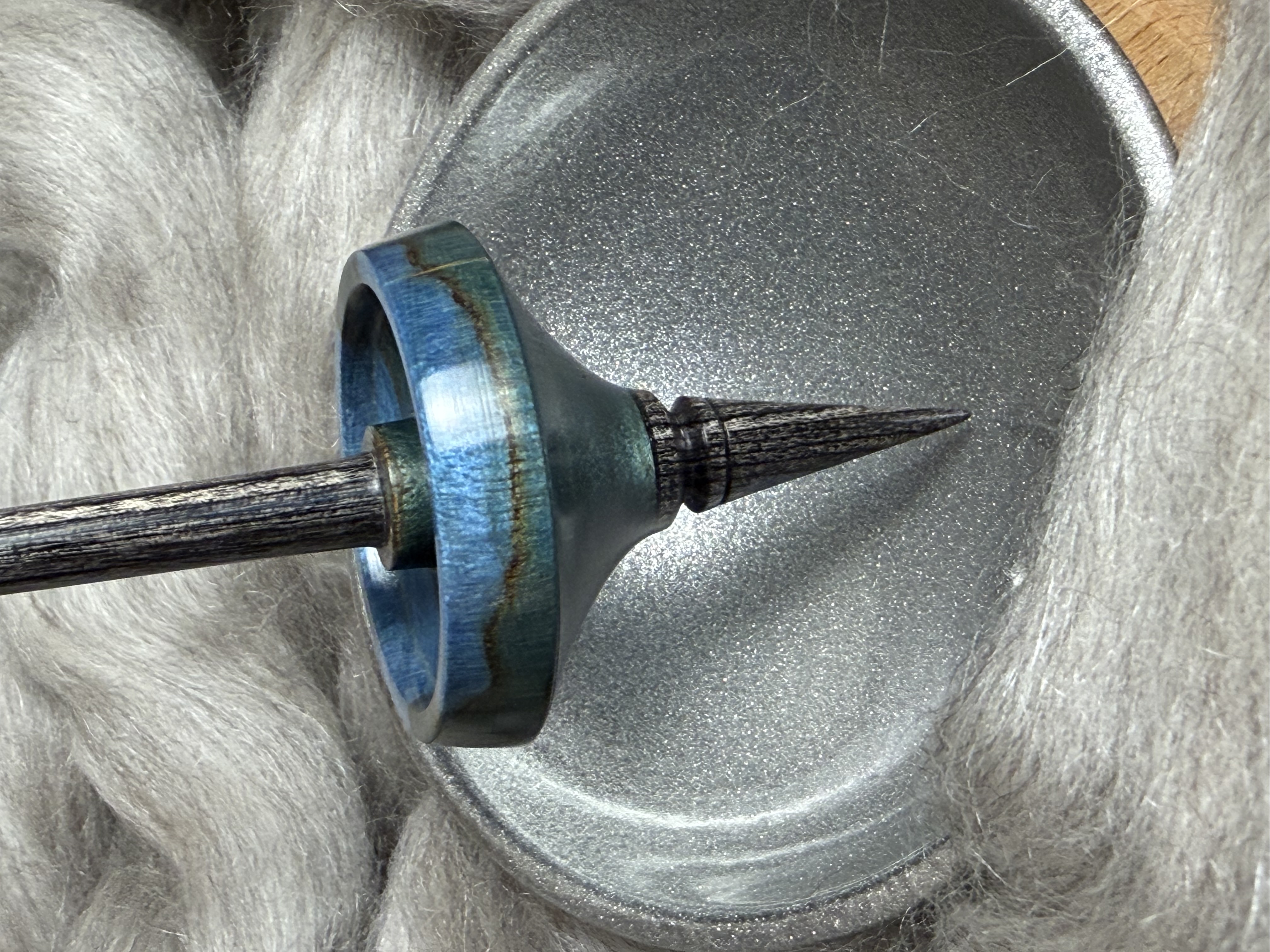 Support Spindle - "Stiletto" - Cobalt Blue Maple