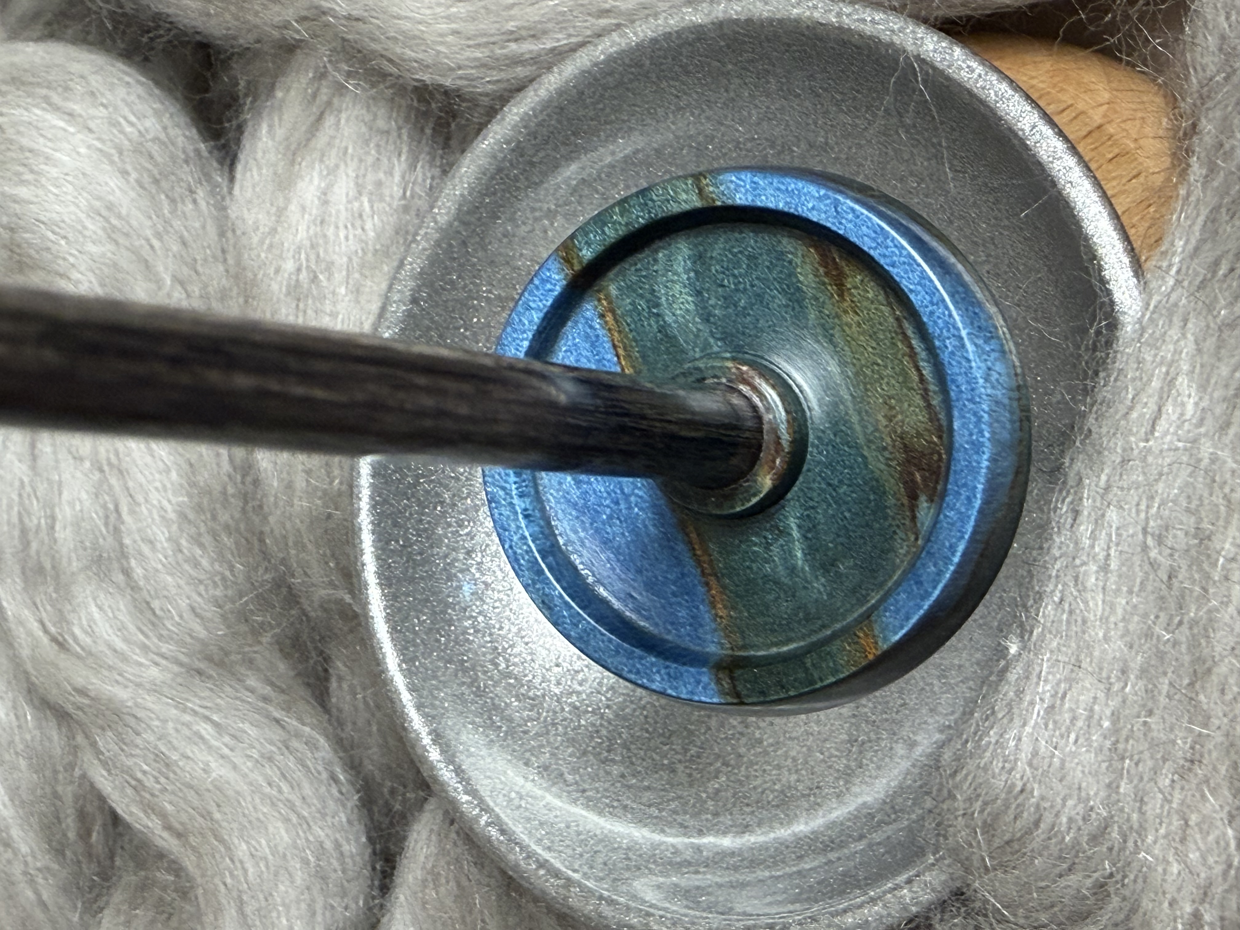 Support Spindle - "Stiletto" - Cobalt Blue Maple