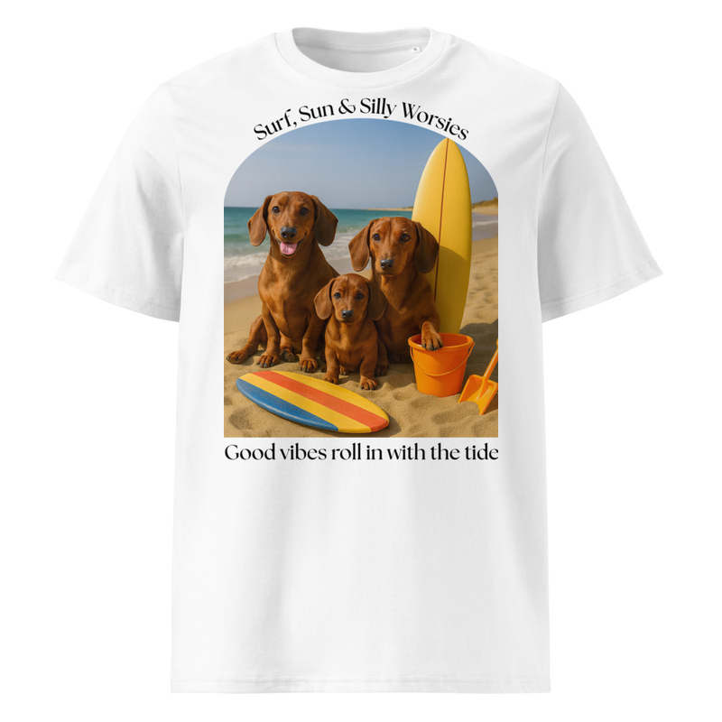 Unisex organic cotton t-shirt, Surfing Worsies