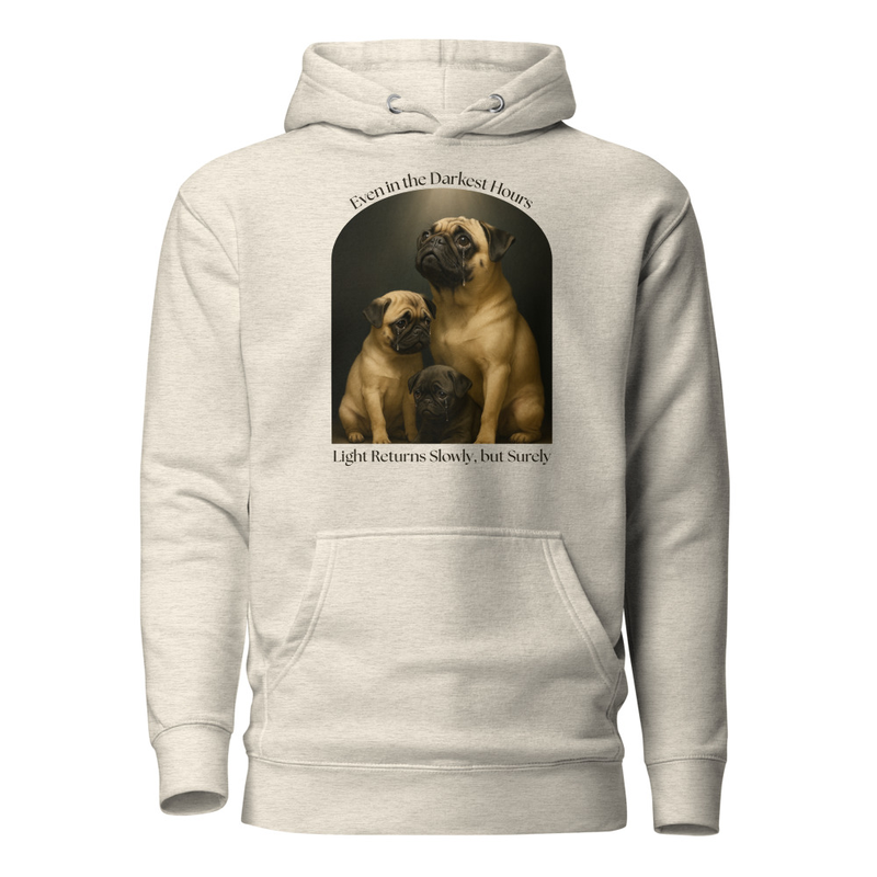 Unisex Hoodie - Light Colour, Sad Pugs