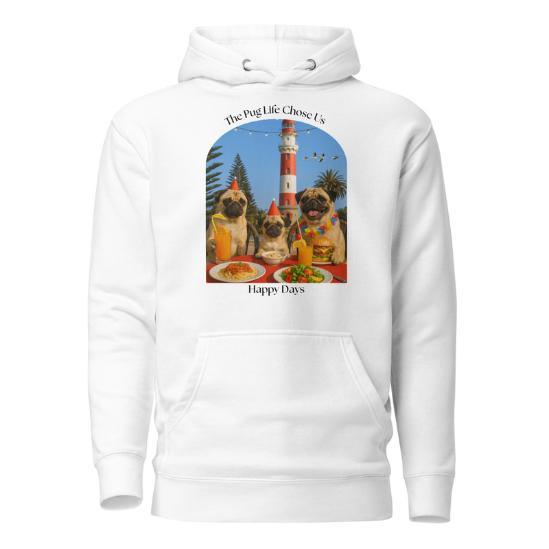Unisex Hoodie - Pugs at the Lighthouse