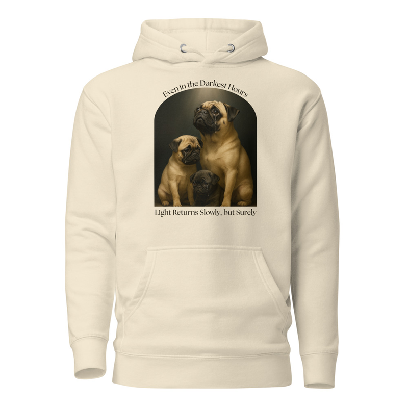 Unisex Hoodie - Light Colour, Sad Pugs
