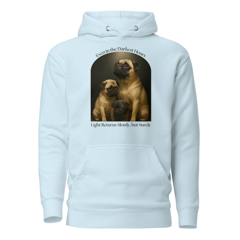 Unisex Hoodie - Light Colour, Sad Pugs