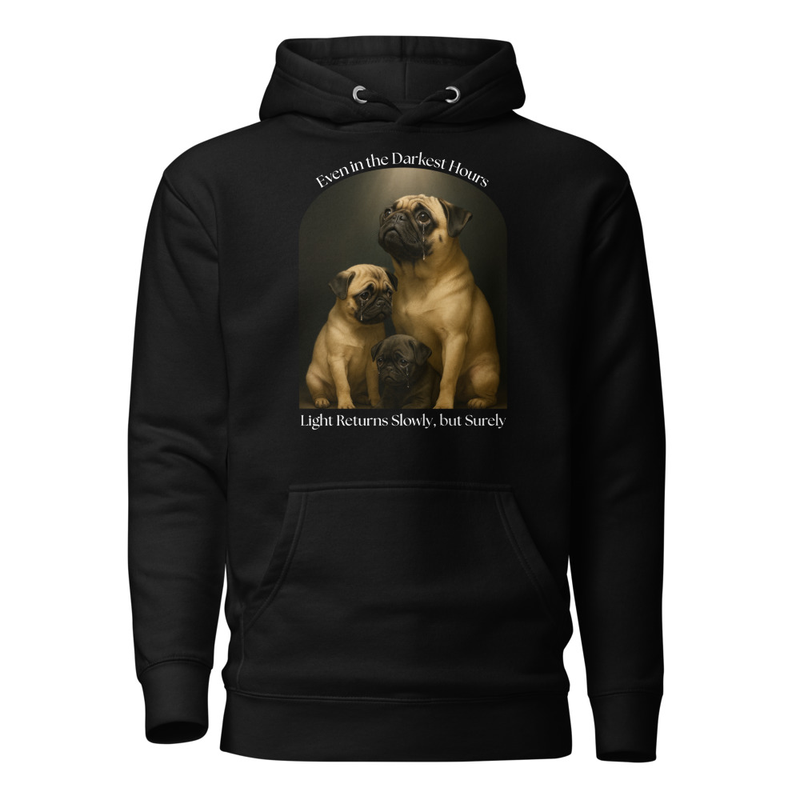 Unisex Hoodie - Dark Colour, Sad Pugs