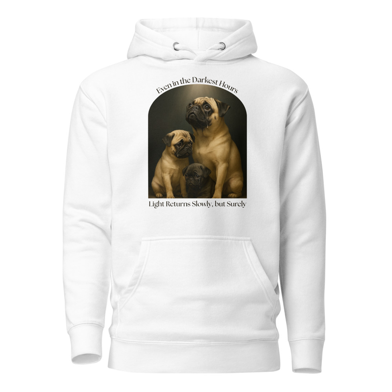 Unisex Hoodie - Light Colour, Sad Pugs
