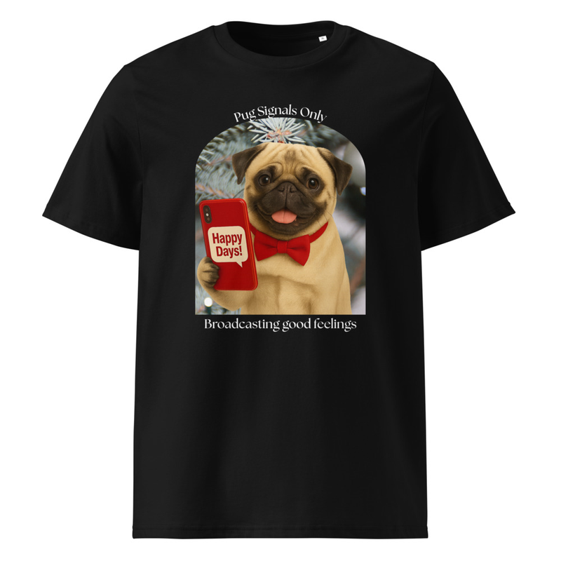 White Pug & Mobile Black