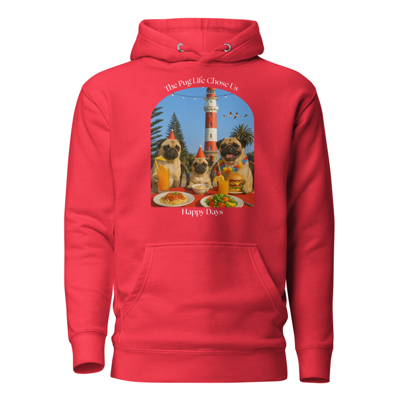 Unisex Hoodie - Pugs at the Lighthouse