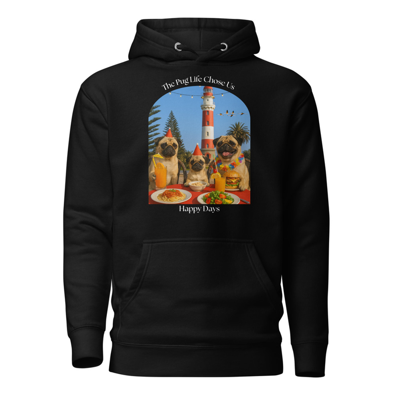 Unisex Hoodie - Pugs at the Lighthouse
