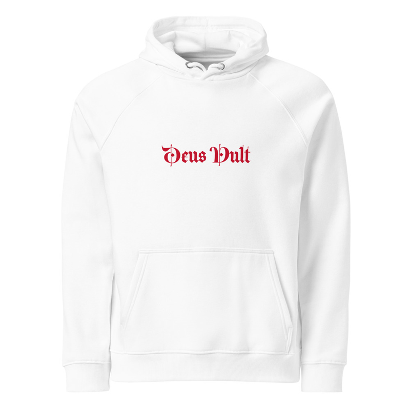 Unisex eco raglan hoodie - Deus Vult