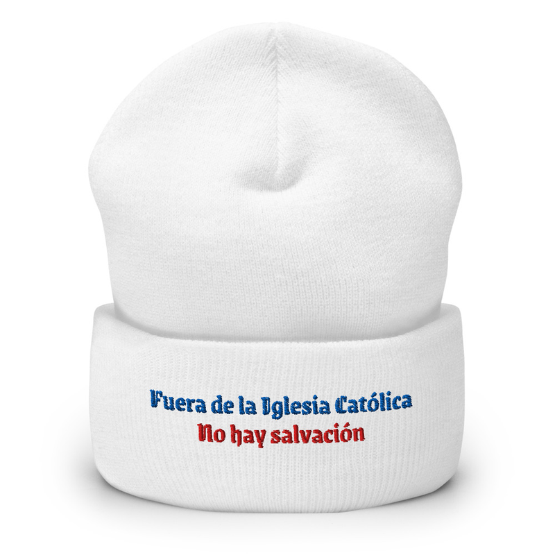 Cuffed Beanie - No hay Salvación fuera de la Iglesia Católica