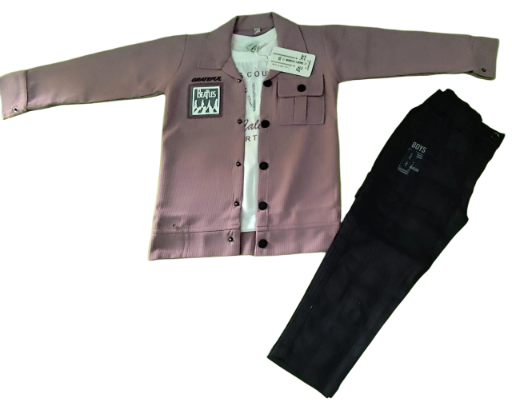 लड़कों के लिए फैशनेबल ट्राउजर और जैकेट सेट