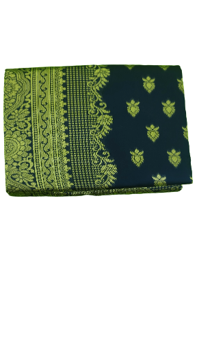 नीले रंग की प्रिंटेड साड़ी