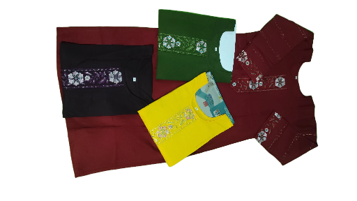 पर्पल रेयॉन कुर्ती