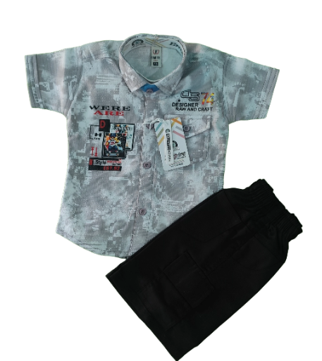 Boys Kids के लिए फैशनेबल शर्ट और पैंट सेट
