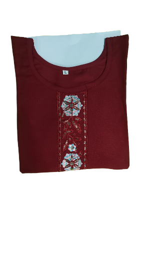 पर्पल रेयॉन कुर्ती