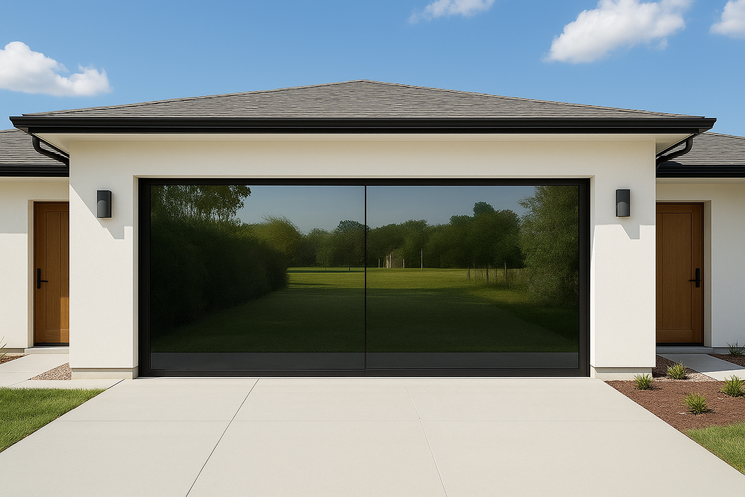 Frameless Glass Garage Door