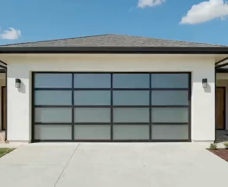 Framed Glass Garage Door