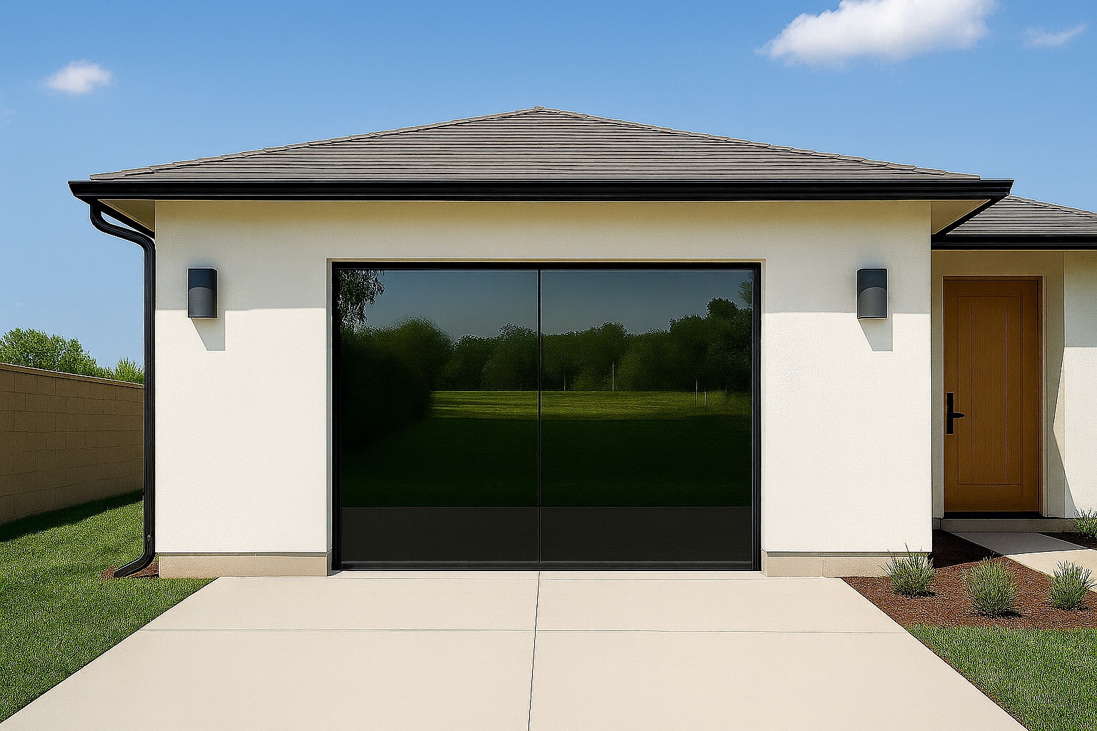 Frameless Glass Garage Door