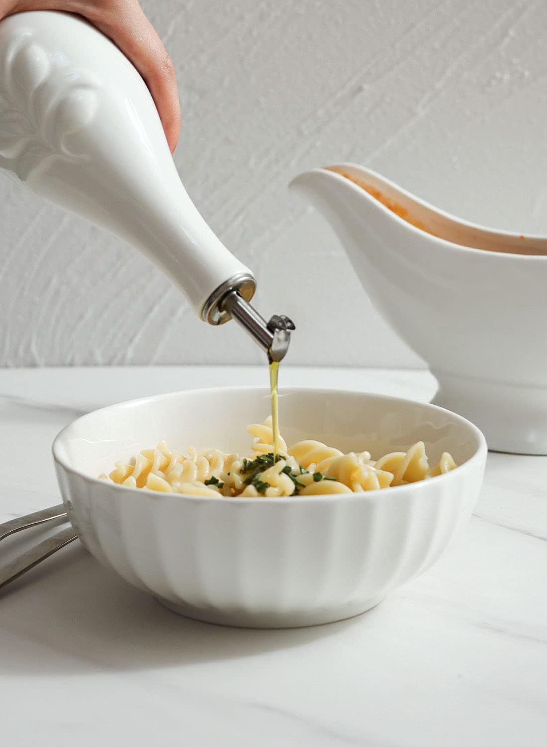 Porcelianinis 480ml alyvuogių aliejaus buteliukas