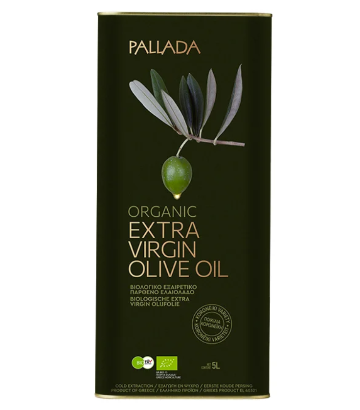 5 litrai ekologiško ypač tyro alyvuogių aliejus "Pallada" (2025-2026 sezonas)