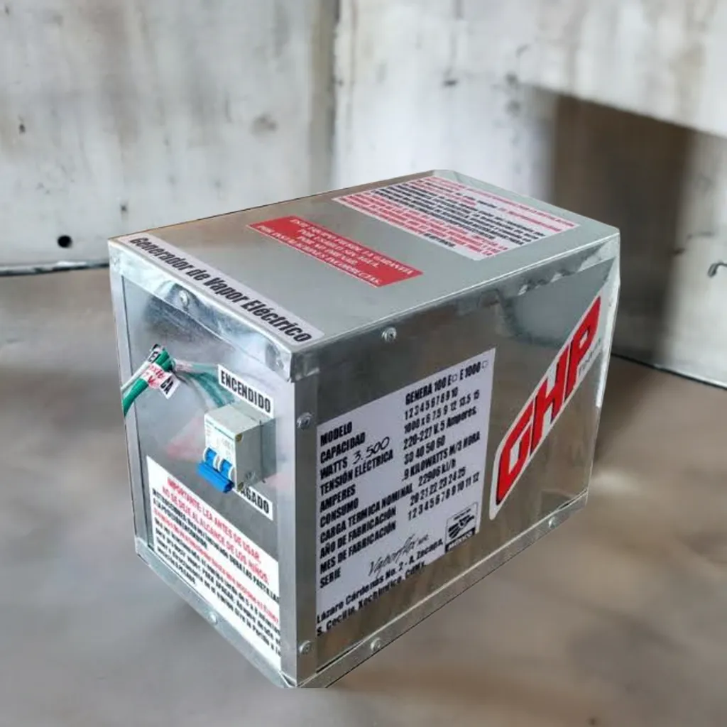 Generador de Vapor Eléctrico a 7500 Watts de Potencia.