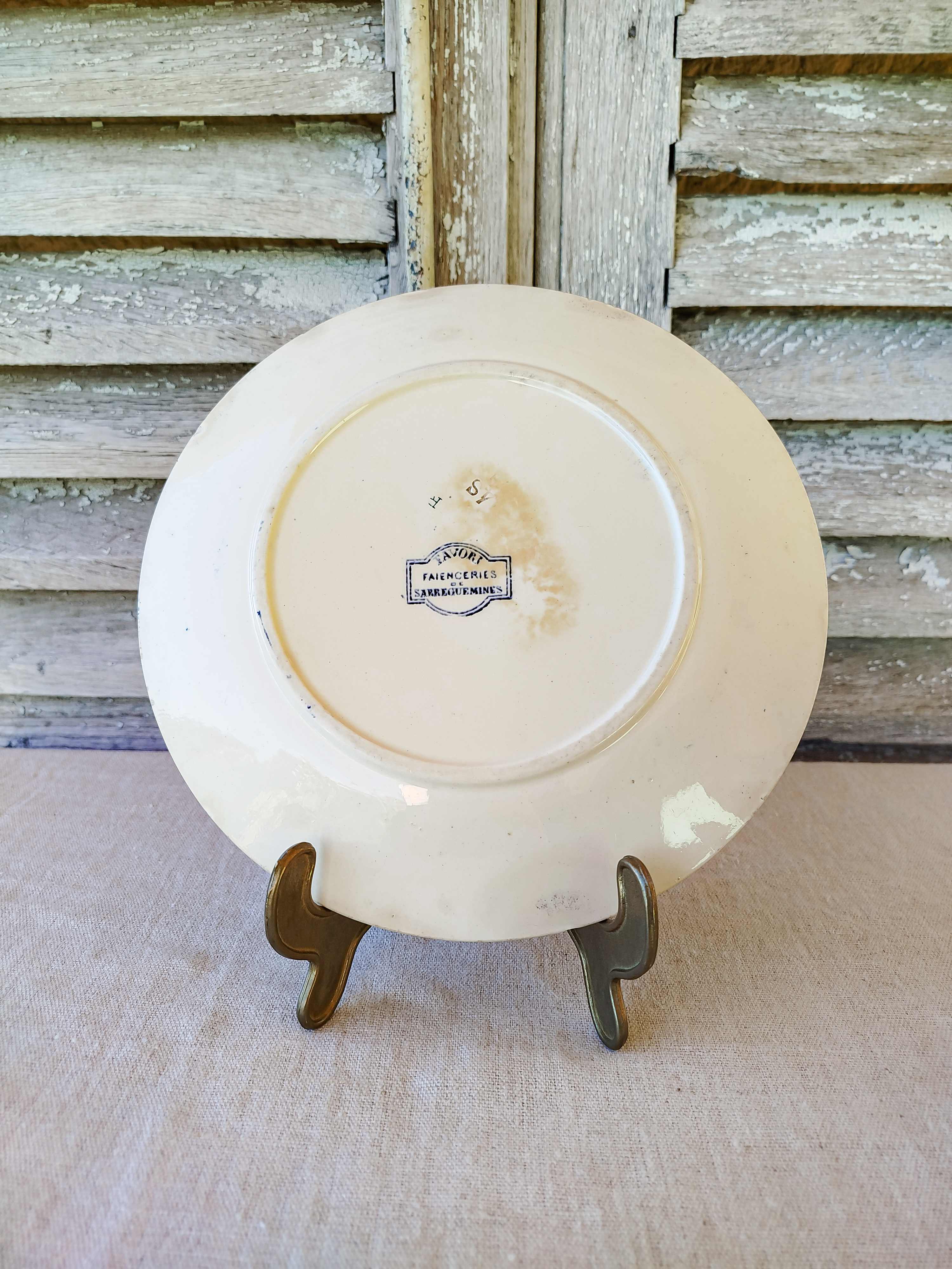 Assiette Sarreguemines 