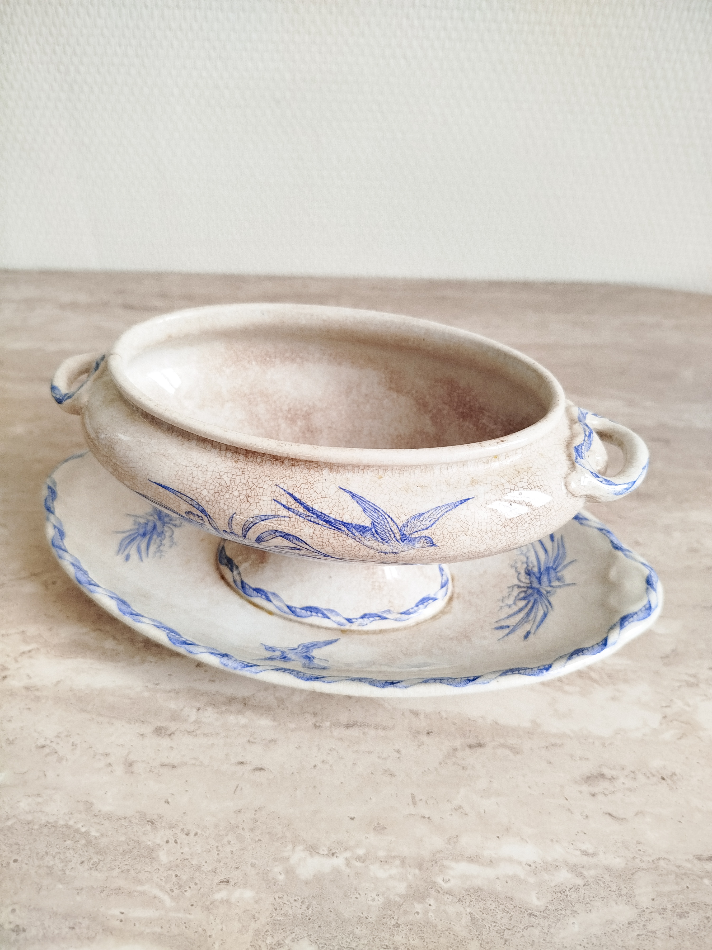 Saucière patinée Choisy le Roi 