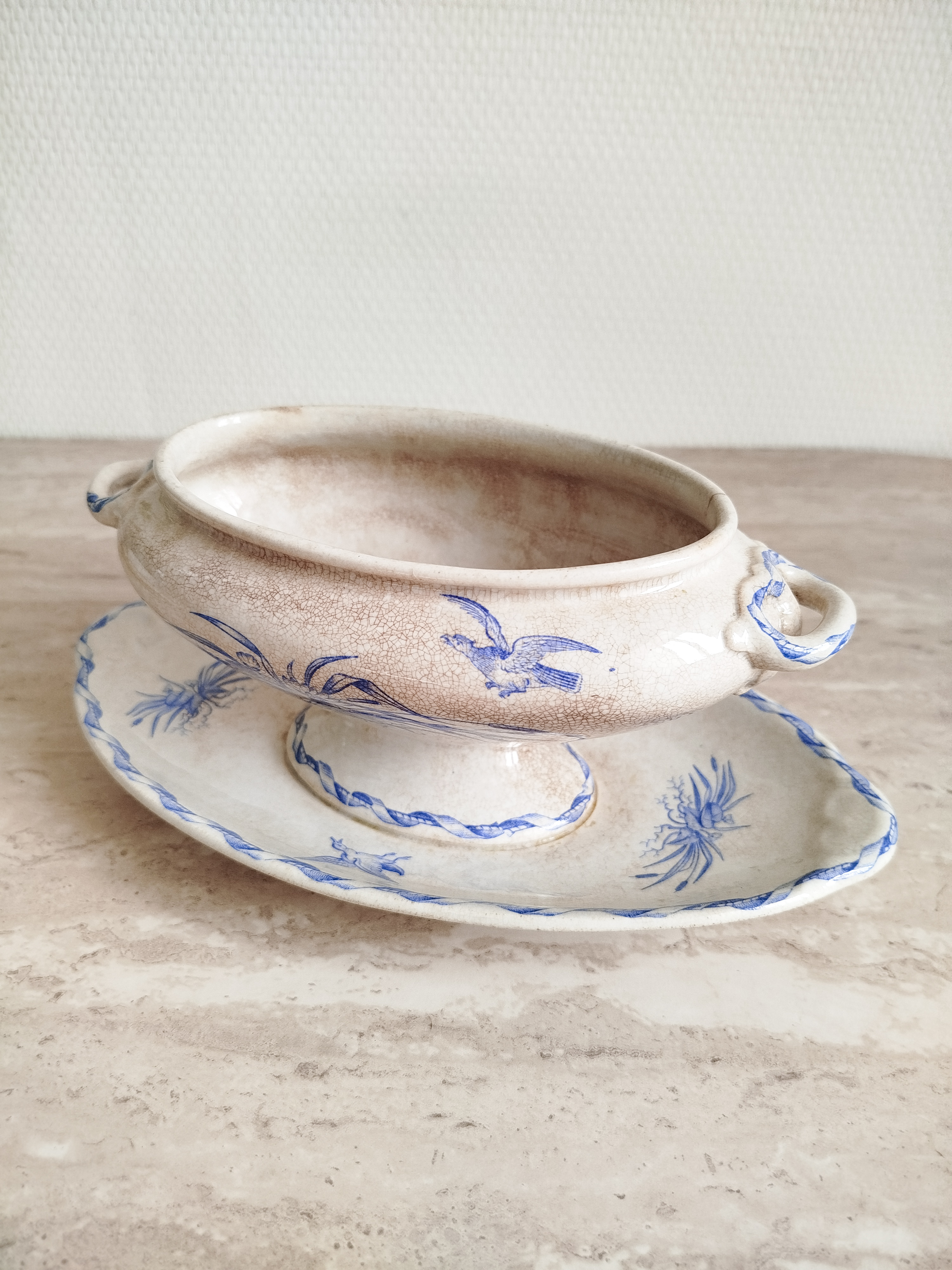 Saucière patinée Choisy le Roi 