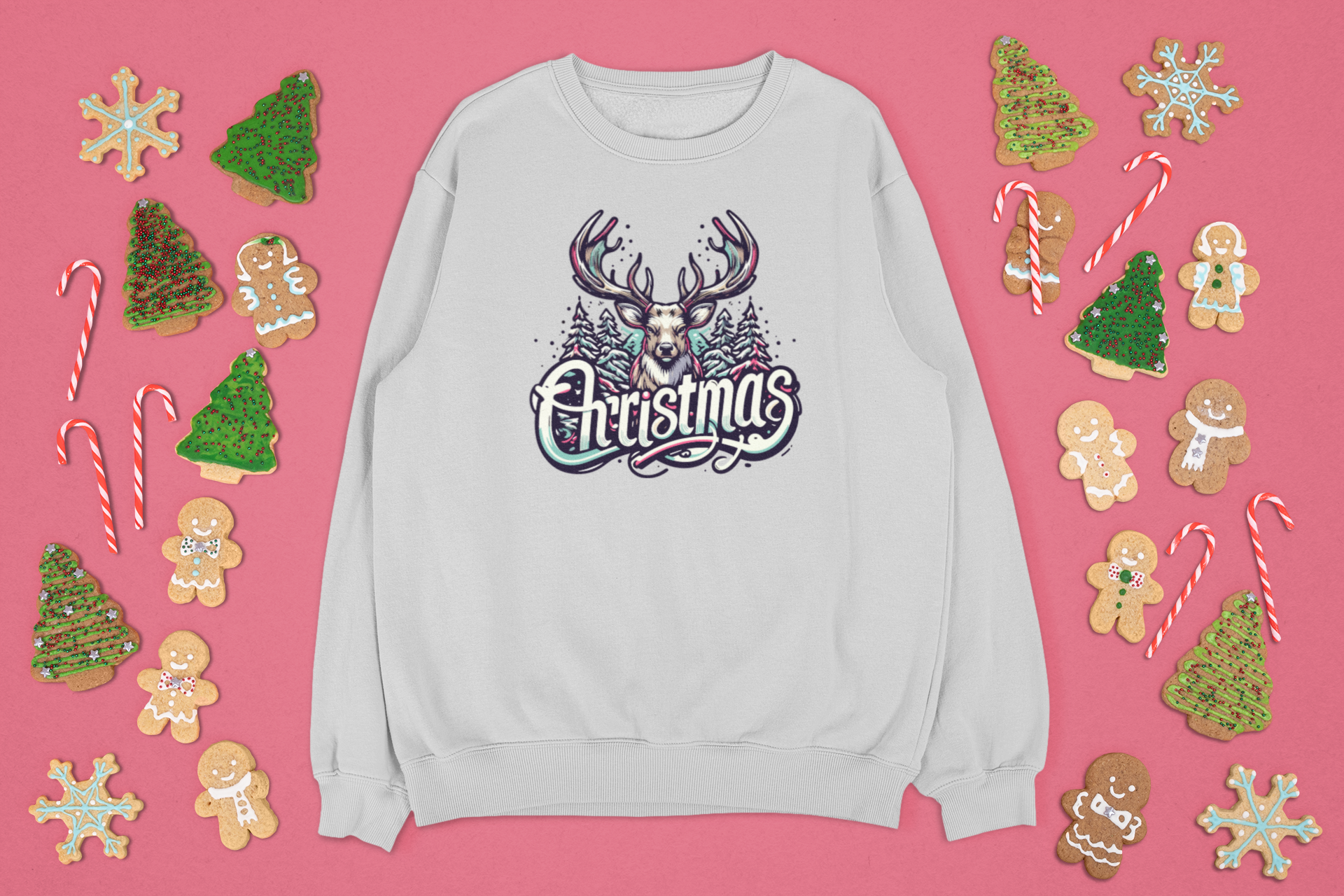 Kalėdinis megztinis su elniu