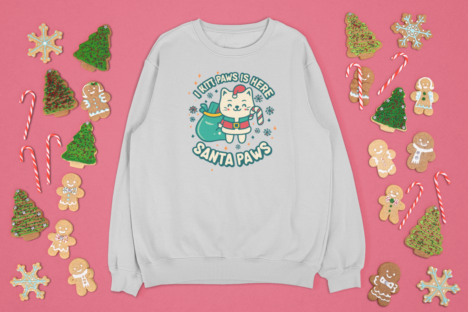 Kalėdinis džemperis 'Santa Paws'