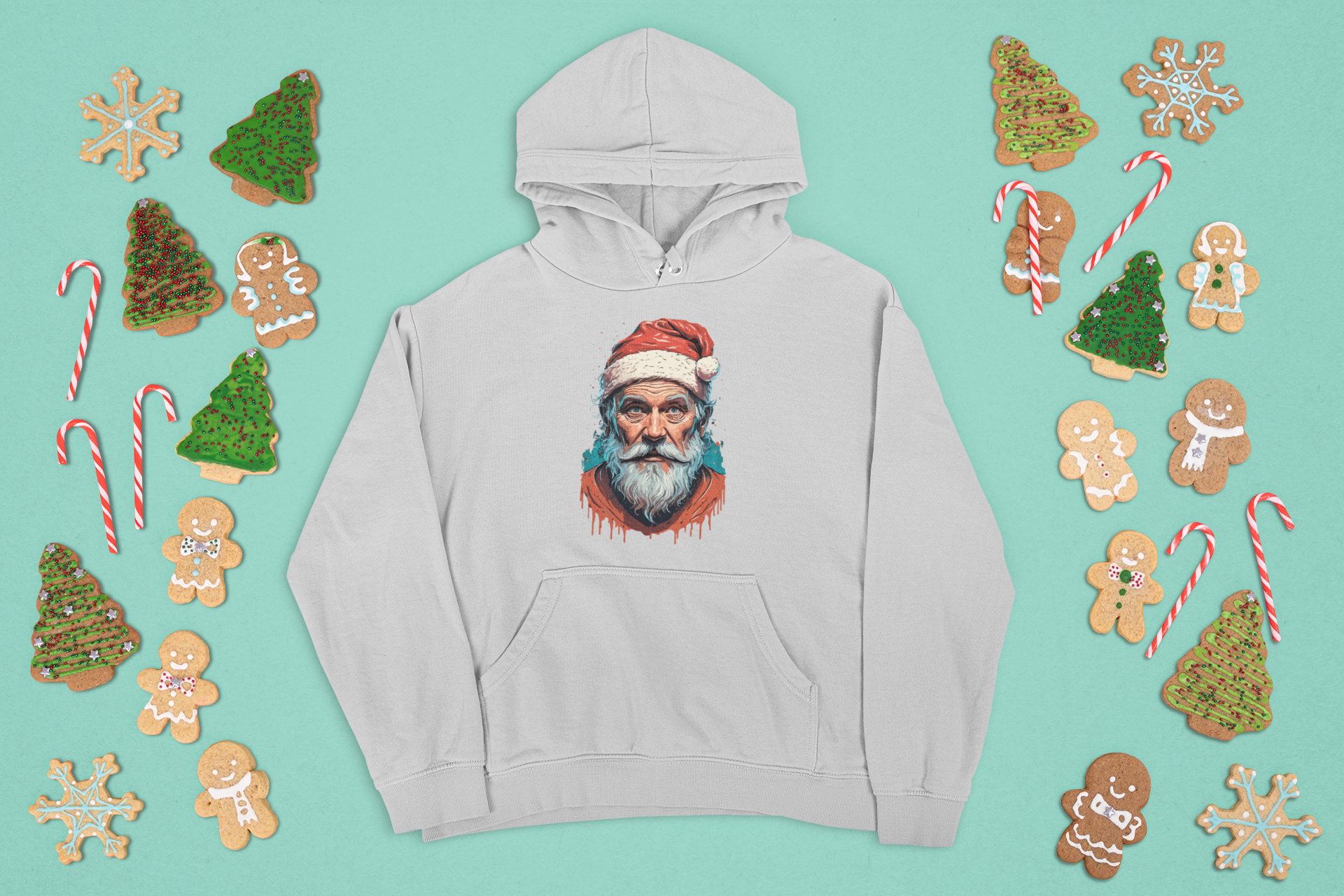 Kalėdinis džemperis su kapišonu