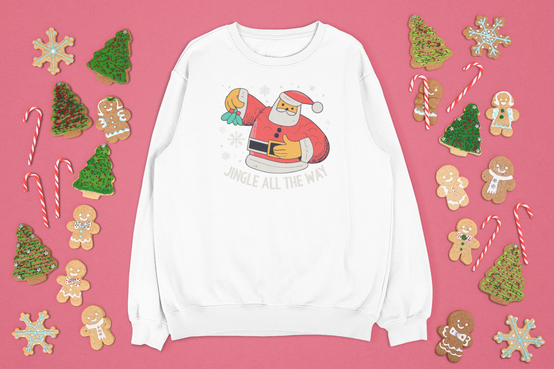 Kalėdinis džemperis su Kalėdų Seneliu