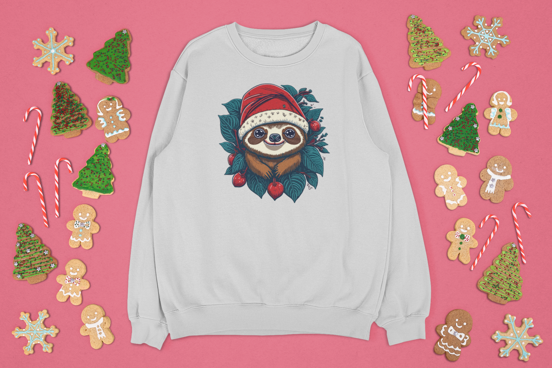 Kalėdinis megztinis su tinginiu