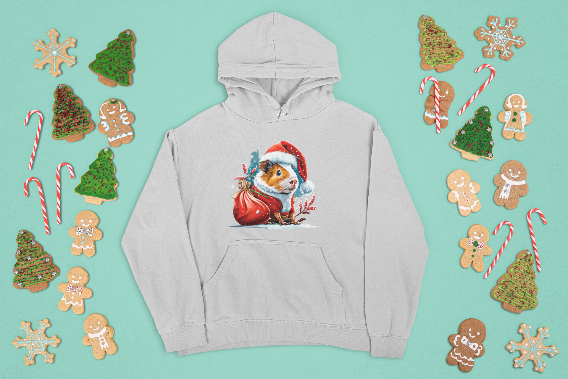 Kalėdinis džemperis su žiurkėnu