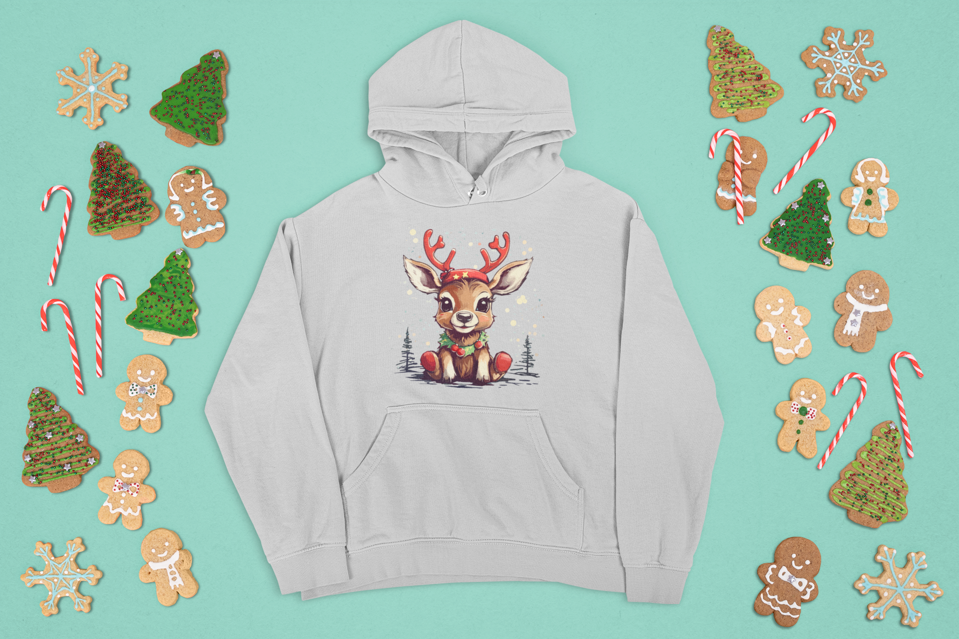 Kalėdinis džemperis su briedžiuku