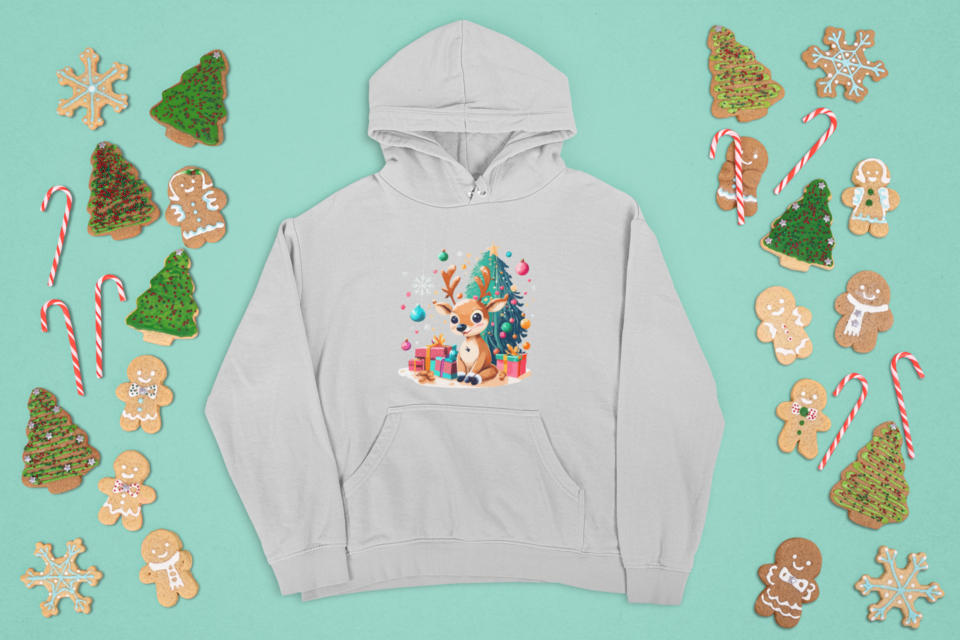 Kalėdinis džemperis su elniuku