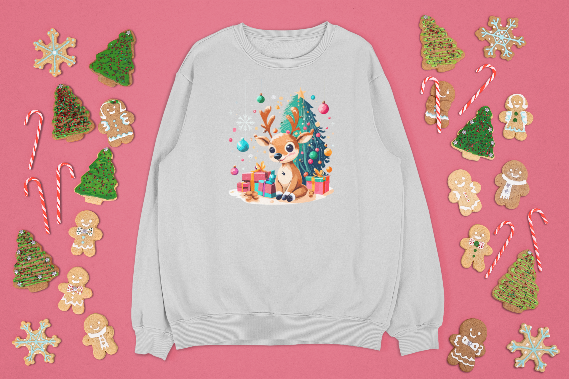 Kalėdinis džemperis su elniuku