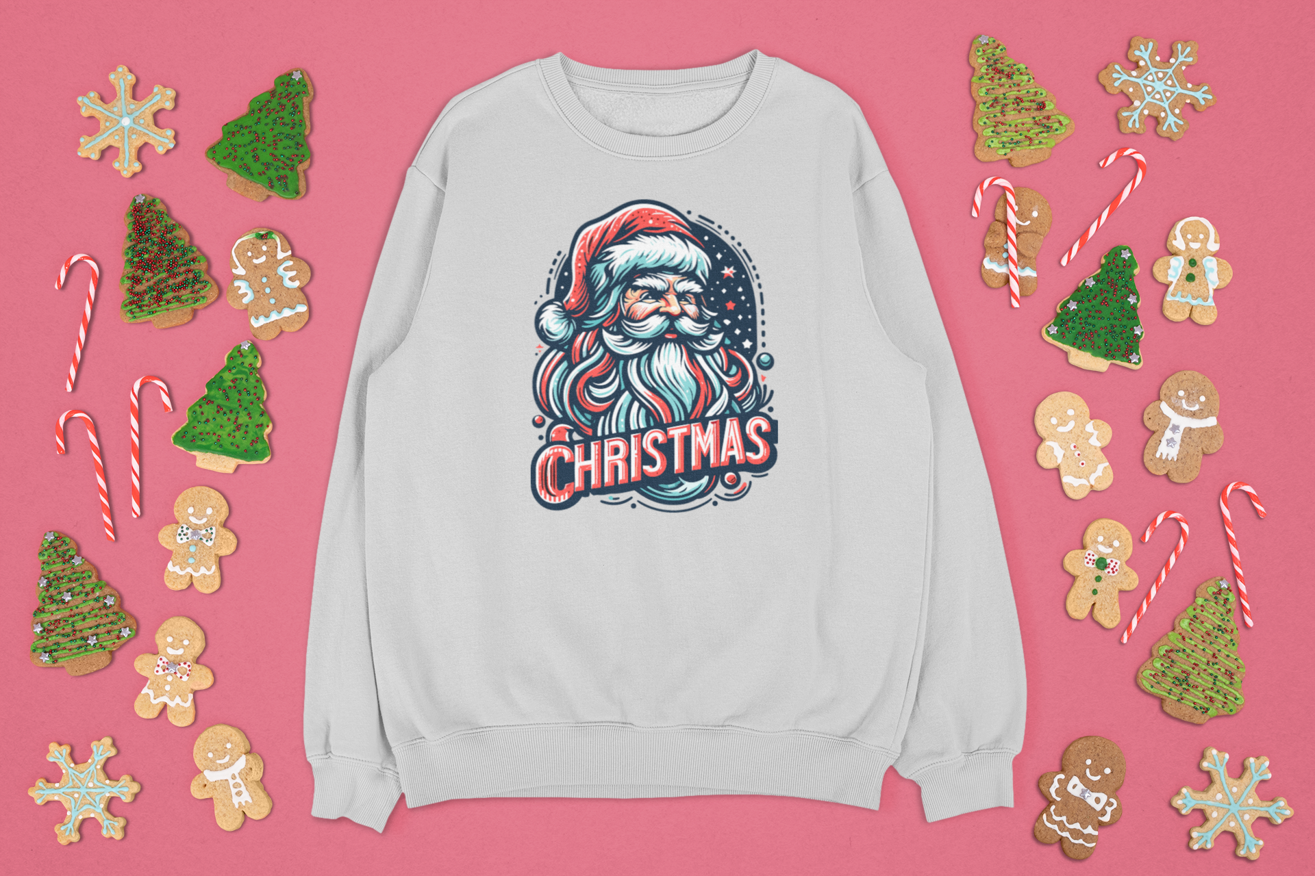 Kalėdinis džemperis su Kalėdų Seneliu