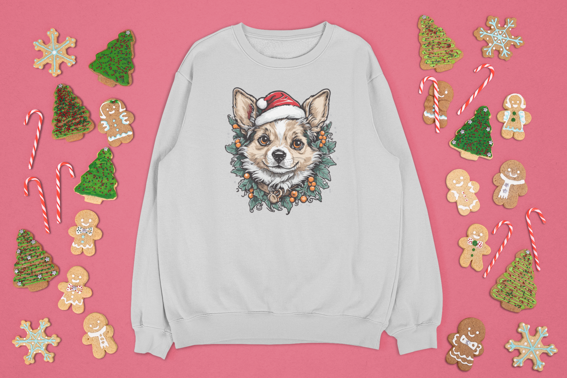 Kalėdinis megztinis su šuniuku